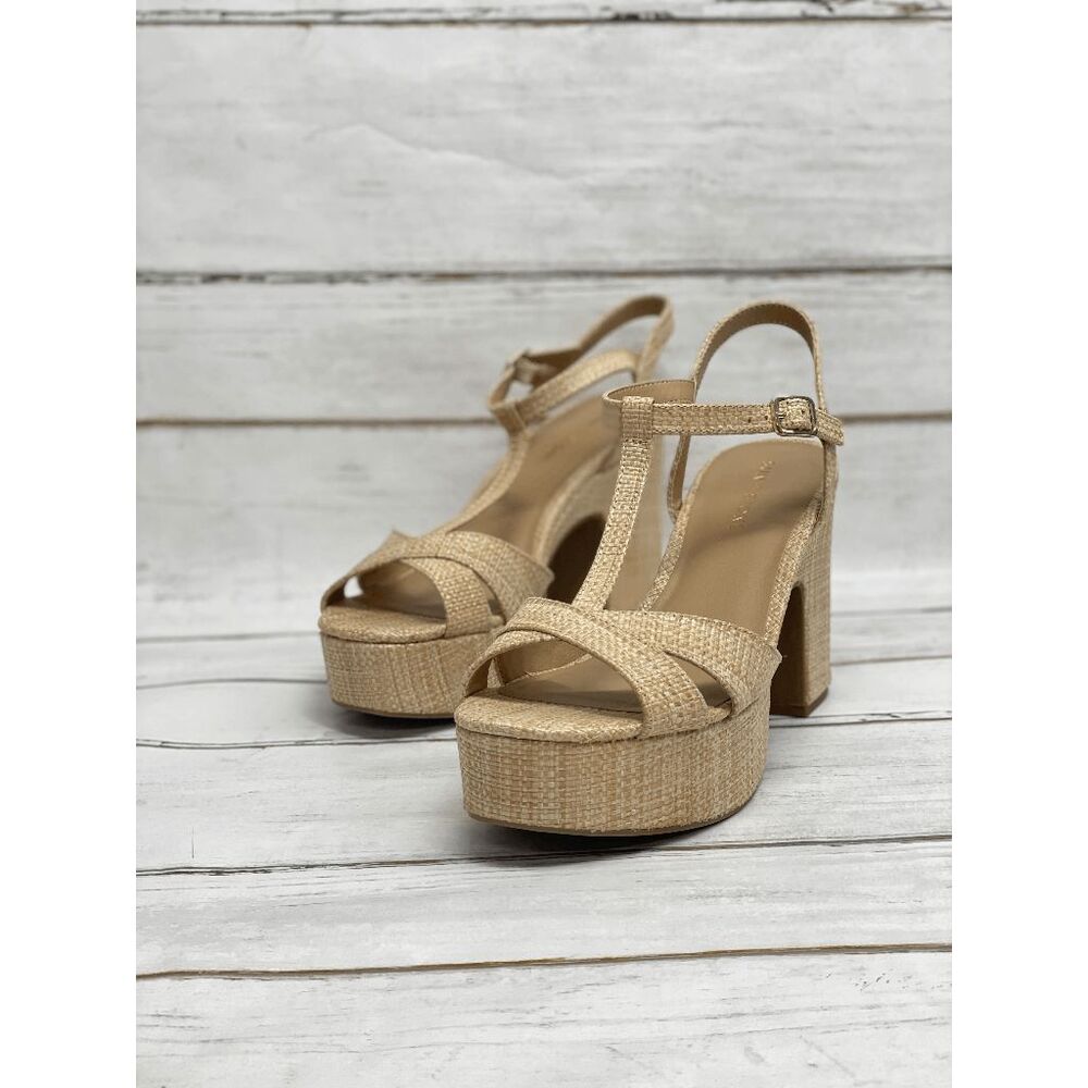 Sun + Stone Women's Jillien Dress Sandals - Nat Raffia 9.5M